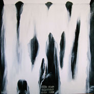 Wasser, Acryl und Blattmetall